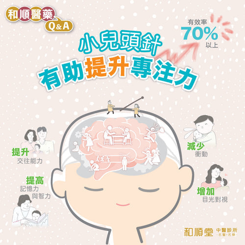 【和順醫藥Q&A】小兒頭針有助提升專注力