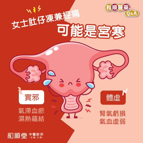 【和順資訊速遞】女士肚仔凍兼經痛可能是宮寒